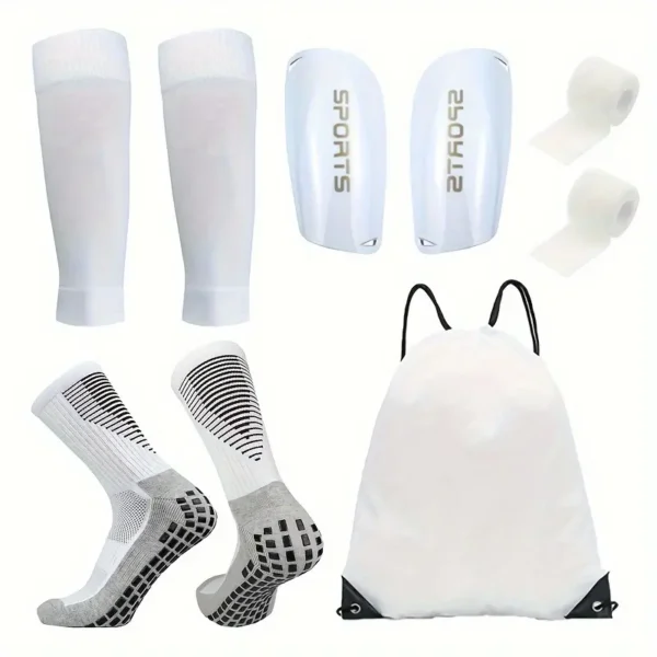 5pcs Soccer Gear Set: Slip-On Socks, Knee Pads & Comfortable Leg Sleeves - Ideal for Outdoor Sports, Basketball & Yoga - Image 2