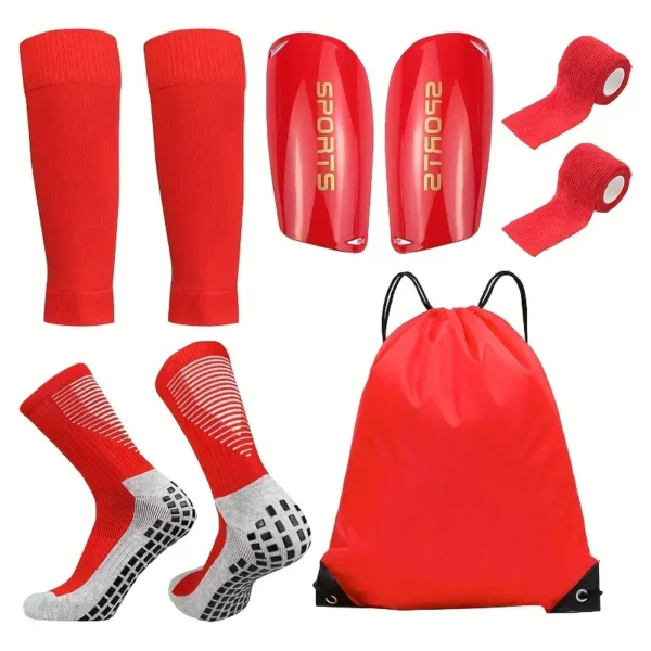 5pcs Soccer Gear Set: Slip-On Socks, Knee Pads & Comfortable Leg Sleeves - Ideal for Outdoor Sports, Basketball & Yoga